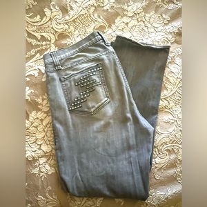 Rock & Republic jeans - gray - altered to 32” inseam